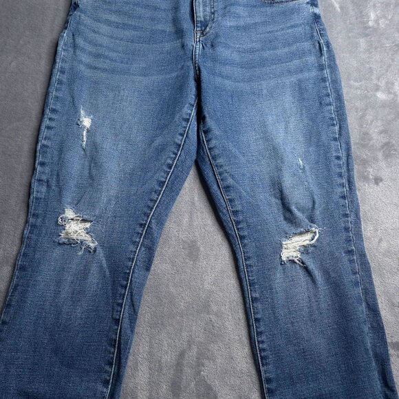 Pistola Womens Distressed Skinny Jeans 31 Medium Wash Mid Rise Holes Stretch - Picture 5 of 9